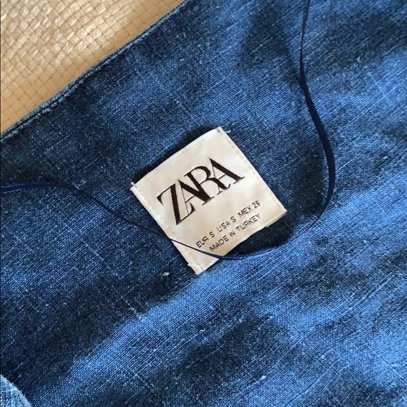 Zara Blue Ruffle Dress - Picture 3 of 5